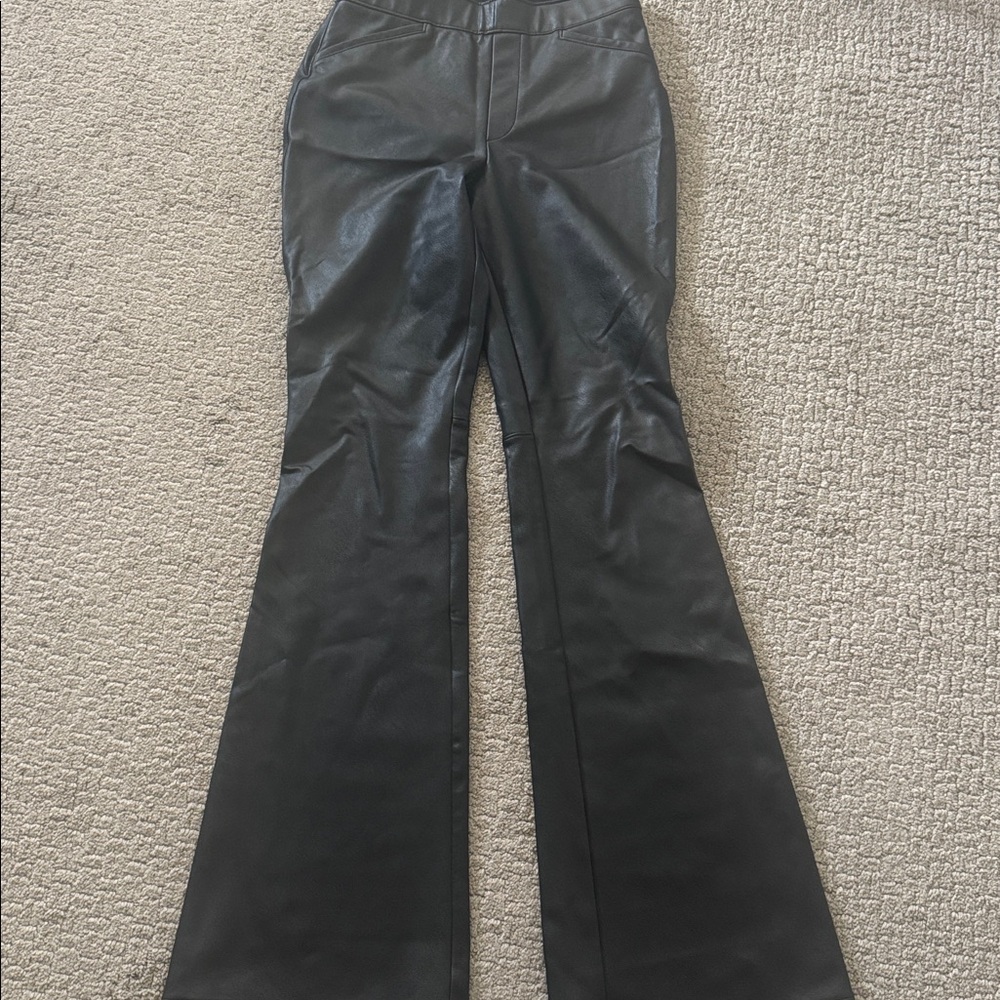 Spanx faux leather bootcut black pull on pants small - Picture 7 of 9